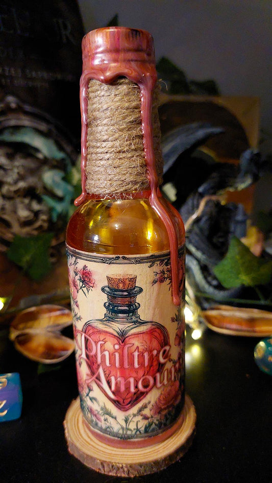 Philtre d'Amour en flacon magique, potion décorative fantasy